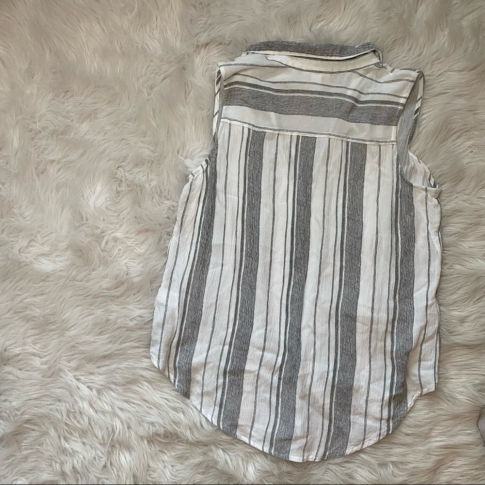 Striped Button Down Tank - Picture 8 of 8